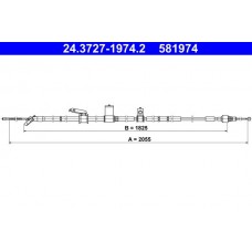 24.3727-1974.2 ATE Тросик, cтояночный тормоз