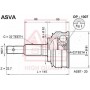 OP-1007 ASVA Шарнирный комплект, Привідний вал