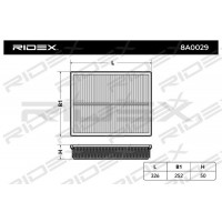8A0029 RIDEX Повітряний фільтр
