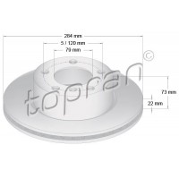 501 900 TOPRAN Гальмівний диск