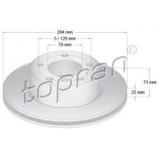 501 900 TOPRAN Гальмівний диск