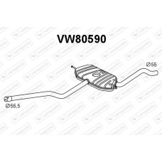 VW80590 VENEPORTE Середній глушник вихлопних газів