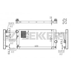MK-1613 ZEKKERT Радіатор охолодження двигуна