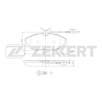 BS-2879 ZEKKERT Комплект гальмівних колодок дисковий гальм