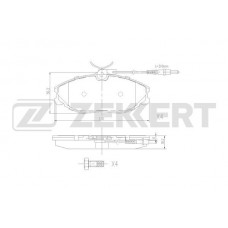 BS-2879 ZEKKERT Комплект гальмівних колодок дисковий гальм