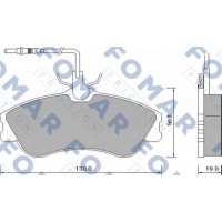 FO 642681 FOMAR Friction Комплект гальмівних колодок дисковий гальм