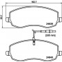 8DB 355 013-871 HELLA Комплект гальмівних колодок, дискове гальмо