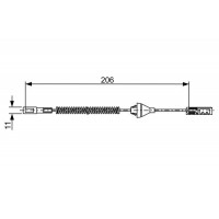 1 987 482 506 BOSCH Тросик, cтояночный тормоз