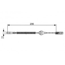 1 987 482 506 BOSCH Тросик, cтояночный тормоз