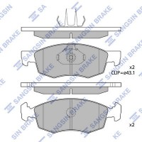 SP1198 Hi-Q Комплект гальмівних колодок дисковий гальм