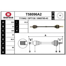 T58096A2 EAI Привідний вал
