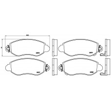 FK20287 KAISHIN Комплект гальмівних колодок дисковий гальм