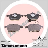 23392.200.1 ZIMMERMANN Комплект гальмівних колодок дисковий гальм