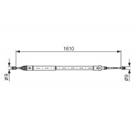 1 987 477 584 BOSCH Тросик, cтояночный тормоз