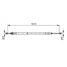 1 987 477 584 BOSCH Тросик, cтояночный тормоз