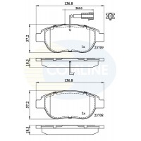 CBP11038 COMLINE Комплект гальмівних колодок дисковий гальм