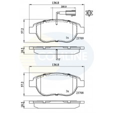 CBP11038 COMLINE Комплект гальмівних колодок дисковий гальм