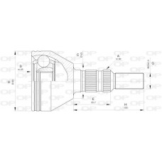 CVJ5440.10 OPEN PARTS Шарнирный комплект, Привідний вал