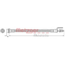 4110801 METZGER Гальмівний шланг