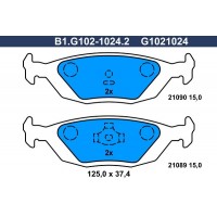 B1.G102-1024.2 GALFER Комплект гальмівних колодок дисковий гальм