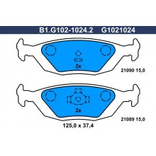 B1.G102-1024.2 GALFER Комплект гальмівних колодок дисковий гальм
