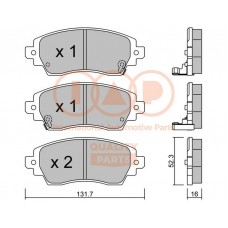 704-17193P IAP QUALITY PARTS Комплект гальмівних колодок дисковий гальм