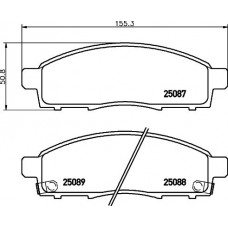 P 56 102 BREMBO Комплект гальмівних колодок дисковий гальм