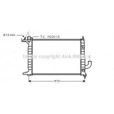 OLA2218 AVA QUALITY COOLING Радіатор охолодження двигуна