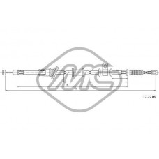 82276 Metalcaucho Тросик, cтояночный тормоз