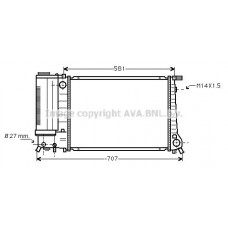 BW2090 AVA QUALITY COOLING Радіатор охолодження двигуна