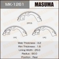 MK-1261 MASUMA Комплект гальмівних колодок