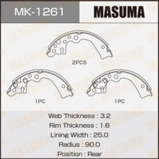 MK-1261 MASUMA Комплект гальмівних колодок