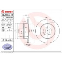 08.A338.10 BREMBO Гальмівний диск