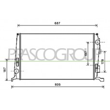DA820R001 PRASCO Радіатор охолодження двигуна