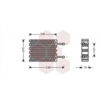 1800V022 VAN WEZEL Випарник кондиціонера
