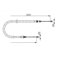 1 987 482 303 BOSCH Тросик, cтояночный тормоз