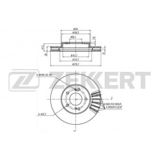 BS-5796 ZEKKERT Гальмівний диск