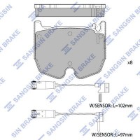 SP1798 Hi-Q Комплект гальмівних колодок дисковий гальм