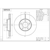 K6F915S AISIN Гальмівний диск