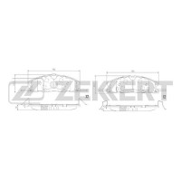 BS-3013 ZEKKERT КомплеК т гальмівних колодок, дискове гальмо