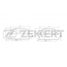 BS-3013 ZEKKERT КомплеК т гальмівних колодок, дискове гальмо