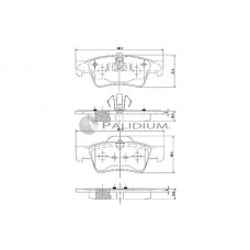 P1-1242 ASHUKI by Palidium КомплеК т гальмівних колодок, дискове гальмо