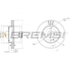 CD6393V BREMSI Гальмівний диск