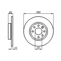 0 986 478 386 BOSCH Гальмівний диск