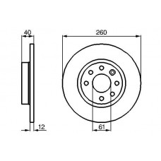 0 986 478 386 BOSCH Гальмівний диск