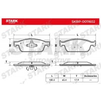 SKBP-0011602 Stark Комплект гальмівних колодок дисковий гальм