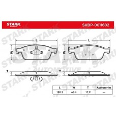 SKBP-0011602 Stark Комплект гальмівних колодок дисковий гальм