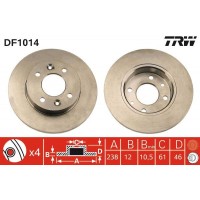 DF1014 TRW Гальмівний диск