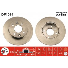 DF1014 TRW Гальмівний диск
