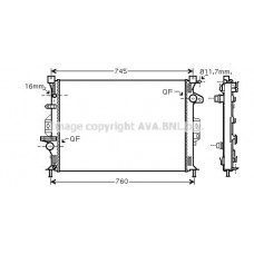FDA2425 AVA QUALITY COOLING Радіатор охолодження двигуна